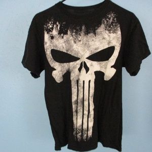 Marvel Punisher Emblem Black T-Shirt. Medium.